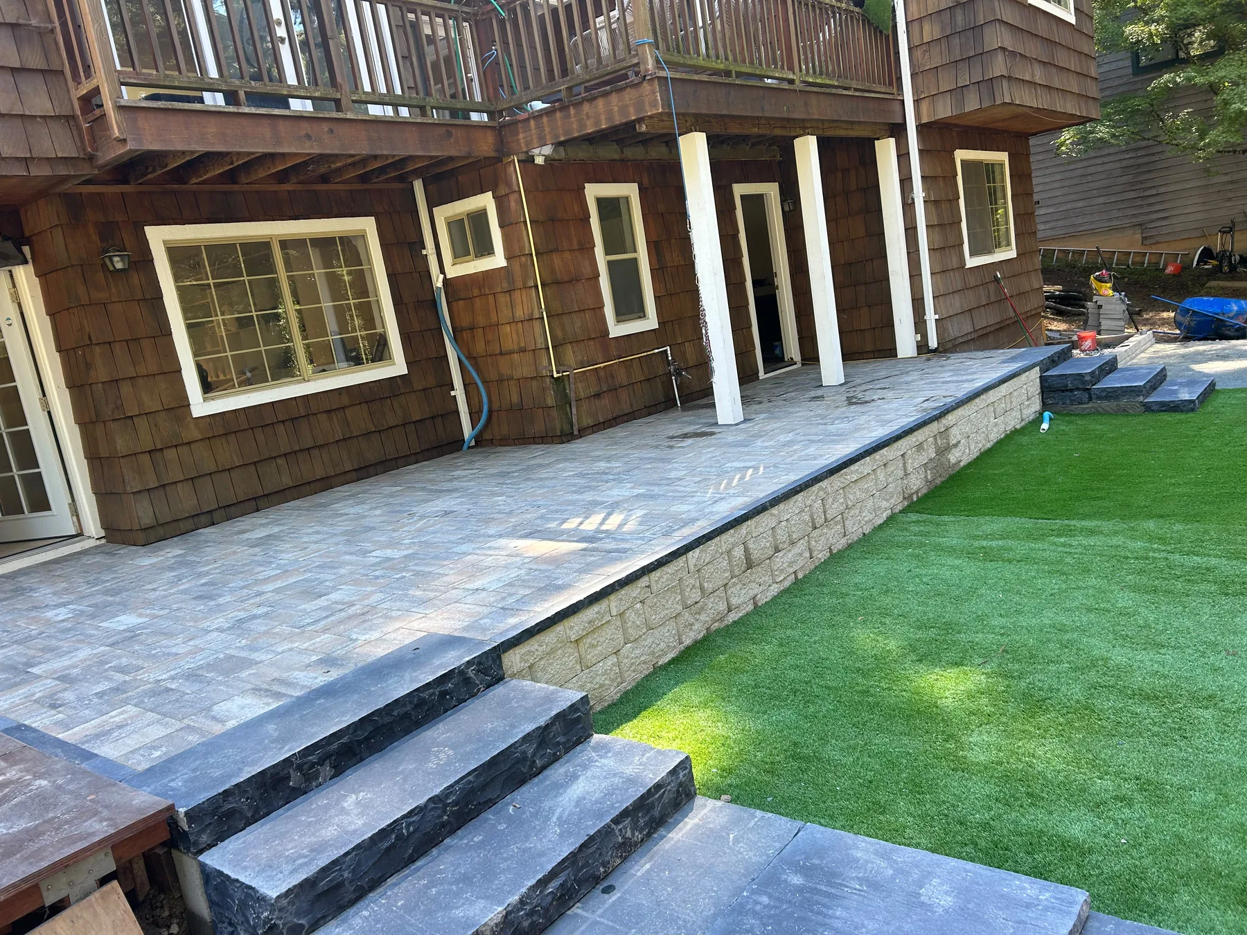 Paver Patio & Artificial Turf